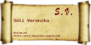 Sóti Veronika névjegykártya